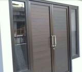 Pintu alumunium bahan coklat - Bandar Lampung Kota - Jasa