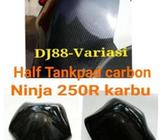 Half tankpad carbon kevlar ninja 250 karbu pelindung tangki pengganti - Jakarta Barat - Motor