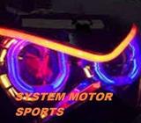 Projie Projector kawasaki z250 fi Headlamp HID angel eyes +list drl - Jakarta Barat - Motor