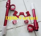 STANG set NUI NINJA 250R CARBU NINJA 250FI COVER segitiga tutup red - Jakarta Barat - Motor