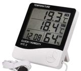Digital Hygrometer 3 HTC-1 LCD & Thermometer ruangan duduk Meter Clock - Jakarta Selatan - Kantor & 